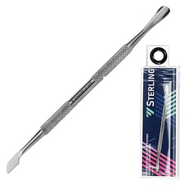 STERLING Professional cuticle pusher with different working ends, comfort for manicure and pedicure, double-sided and non-slip, scraper and spatula, ST-12435