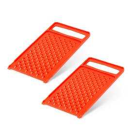 Graters for Kitchen - All-Plastic Kitchen Grater - Grader for Potato, Carrot & Ginger - Kitchen Hand Grater, Dishwasher Safe, 2 Pcs