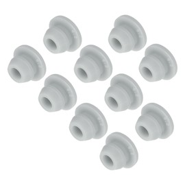 MECCANIXITY 10pcs Silicone Snap in Locking Hole Plugs,6mm/0.2 Inch Mounting Diameter Narrow Groove Width 2mm Panel Seal Cover Round for Kitchen Bulkheads Waterproof Sealing Plugs Grey