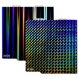 Wefuit Bambu Lab A1 Mini 3D Printer H1H Build Plate, Double Sided Build Sheet Heated Bed Spring Steel Flexible Platform 184X184mm,Light Beam+Phantom,Smooth and Colorful Plate for 3D Printer