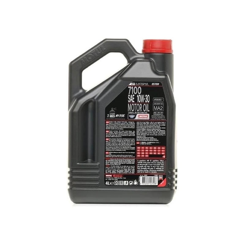 Motul 7100 4T 10W-30 Synthetic Motorcycle Oil 4L | Ester