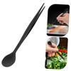 Mobestech 2Pcs Stainless Steel Tasting Spoon and Tweezers Cold Dish