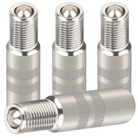 AICARS 39mm Valve Cap Stem Extension Extender Wheel Tire Cap Screw-on Chrome Valve Stem Cap for Auto Car Truck Chrome Plated Brass-Pack of 4