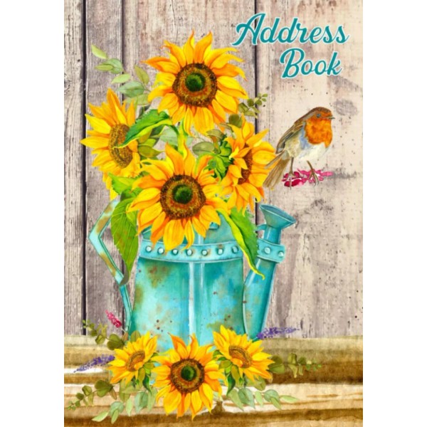 None Address Book Large Print Floral Address and Phone Number