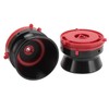 1 Pair NAB Hub Adapters Black Polished Aluminum Alloy Red