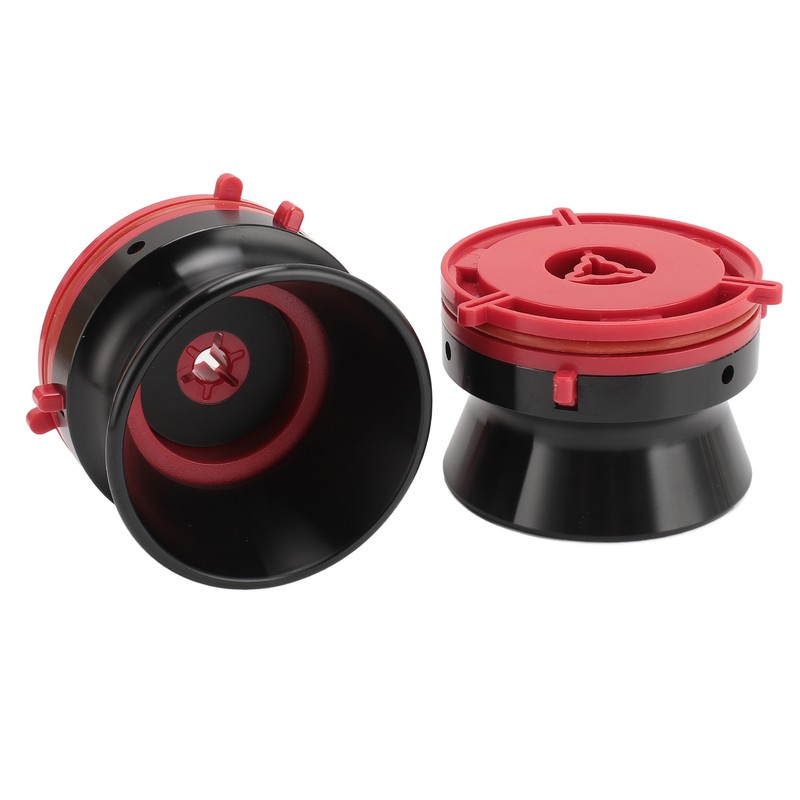 1 Pair NAB Hub Adapters Black Polished Aluminum Alloy Red