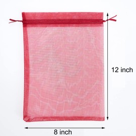 LOOKSGO LOOKSGO 25 pcs 8x12 Inches Drawstring Organza Bags Wedding Party Favor Gift Candy Toys Makeup Pouches Gift Bag