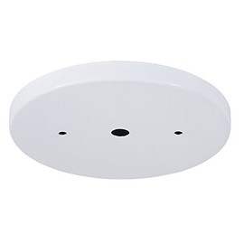 B&P Lamp 5 1/4 Inch Modern Shallow Steel Canopy Kit with Hardware, White