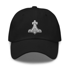 Edge of Life Designs Mighty Thor's Hammer Mjolnir Embroidered Baseball Cap Norse Mythology Dad hat