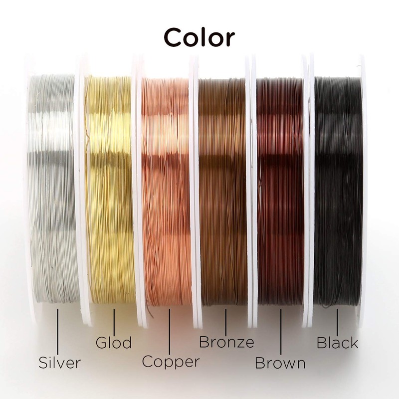 AIEX 6 Rolls Tarnish Resistant Bare Copper Jewelry Wire for