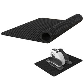 Roylvan Workout Mat for Elliptical Exercise Machine, 23.6" × 17" Non Slip Mat for Pedal Exerciser, Ellipse Leg Exerciser, Silicone Exercise Mats for Floor, Enhanced Stability and Safety