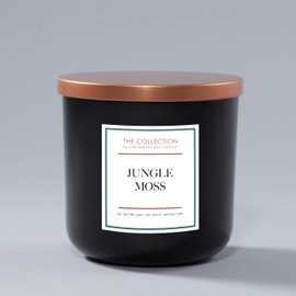 Chesapeake Bay Candle, The Collection, 2-Wick Soy Candle, Jungle Moss, 12oz, Black with Copper Lid