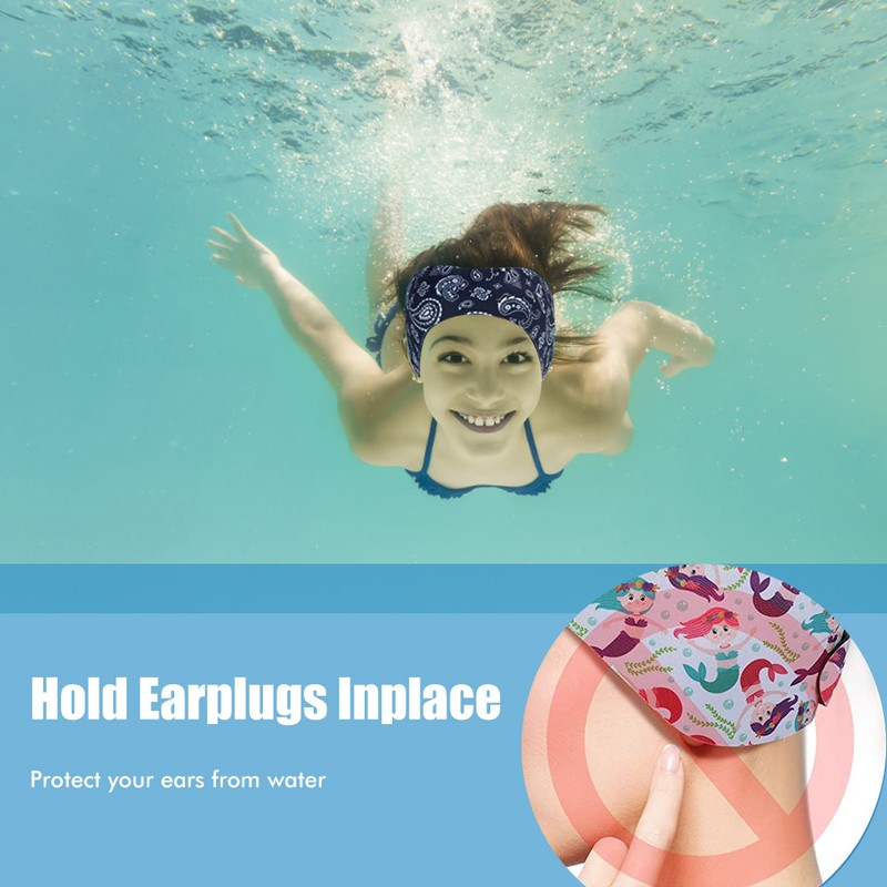 4Pcs Adults Swimming Headband Neoprene Swimming Ear Band Ear Protection