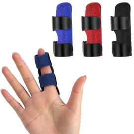3 Férulas para Dedo, Ferula Dedo Gatillo y Ferula Dedo Meñique Mano, Diseño Ergonómico con Tiras de Velcro Negro, Ajuste Seguro para Actividades Cotidianas y Deportivas