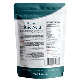 Viva Doria 100% Pure Citric Acid, Food Grade, Fine Grain, 2 lb (907 g)