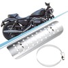 Motoforti Universal Motorcycle Exhaust Heat Shield Chrome Plated Iron Exhaust