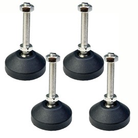 M MIMHOOY 4Pcs Leveling Feet Non-Slip Rubber Base Adjustable Furniture Feet for Table Chair Workbench Shelving Rack (M8 Thread, 50mm Thread Length)