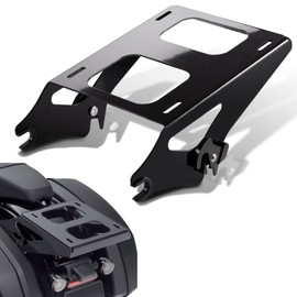 Amazicha Detachable Two 2 Up Tour Pack Pak Luggage Rack Mounting Rack Black Compatible for Harley Davidson Touring Street Glide/Electra Glide/Road Glide/Road King 2014-2024