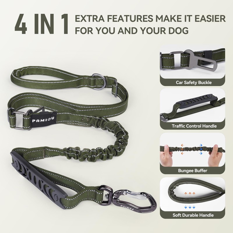 Pamiou Heavy Duty Dog Leash with Strong Lead for Medium