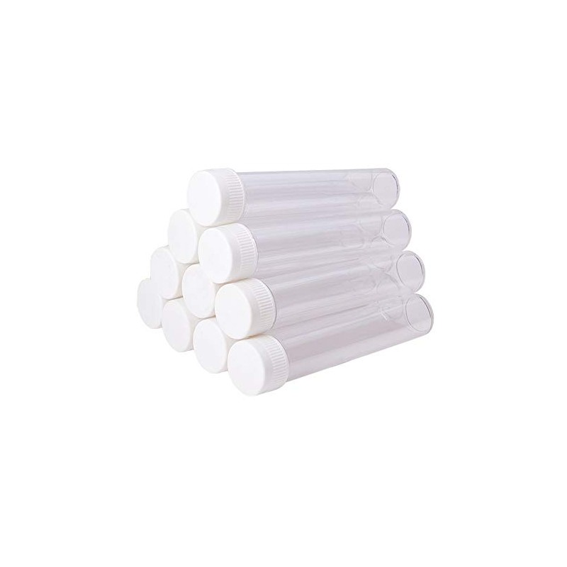 12Pcs 25ml Plastic Test Tubes with Screw Caps Refillable Small