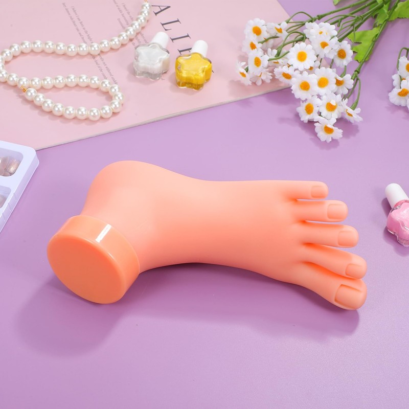 WOONEKY Professional Manicure Training Aid Nail Art Foot Model Elasticity