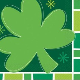 St. Patrick's Day Spring Clover Beverage Napkins, 16ct