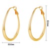 Lightweight Oval Hoop Earrings for Women - 14K Gold Plated,