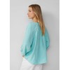 s.Oliver Raglan Sleeve Ruffle Muslin Blouse, turquoise