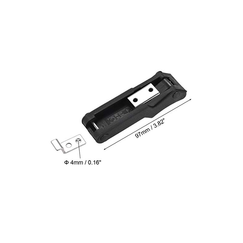 uxcell Rubber Flexible SUS304 Stainless Steel Soft Draw Latches Hasp