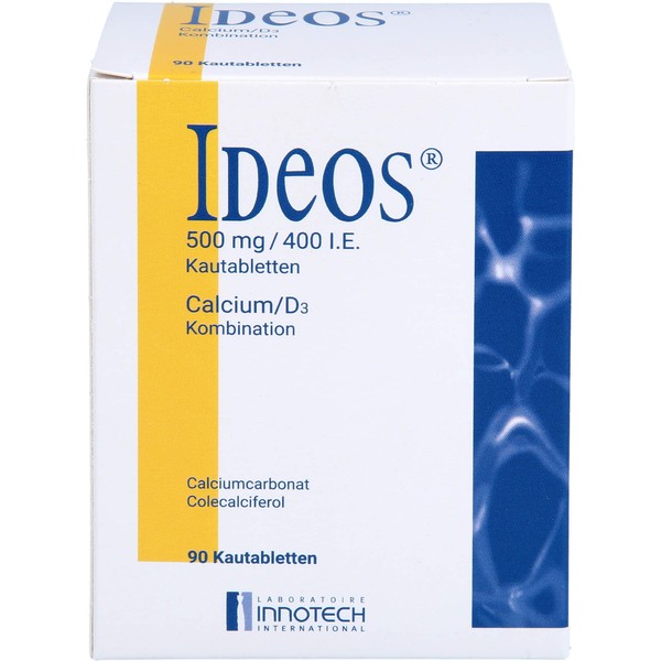 IDEOS 500 mg/400 IU Chewable Tablets Pack of 90