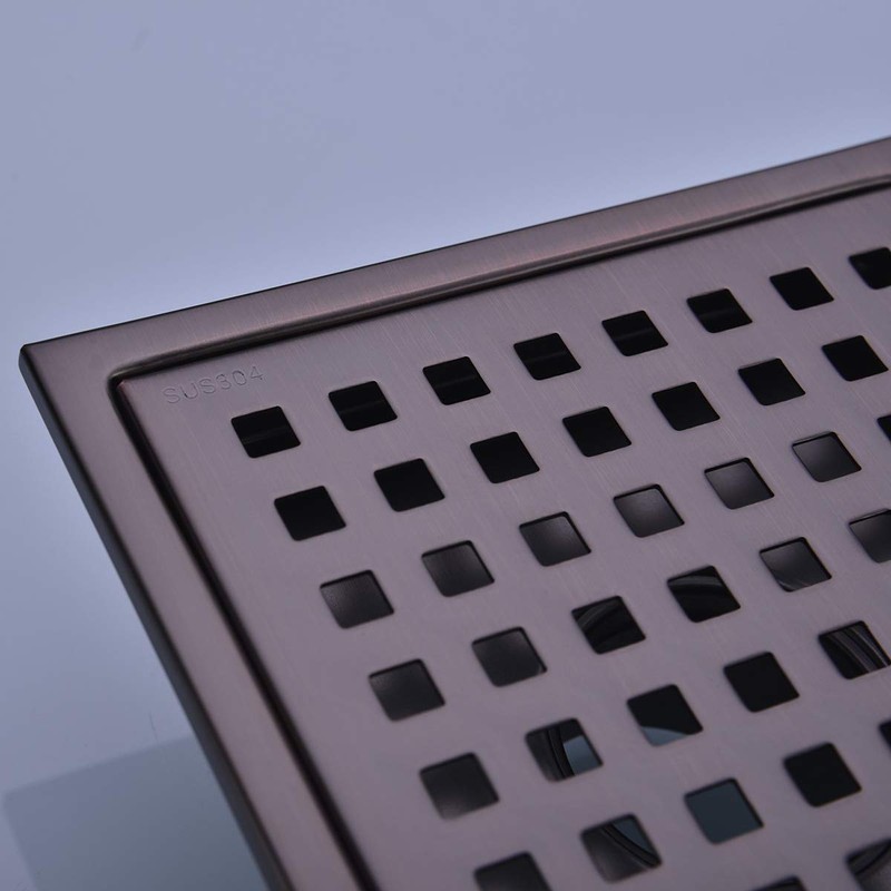 Orhemus Square Shower Floor Drain with Removable Cover Grid Grate