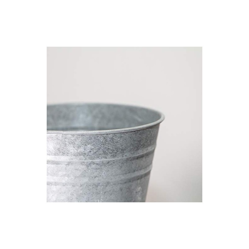 Antikas - Flower Pot Small Antique Zinc Planter Table Bucket