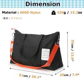 YAPJEB Boston Bag, Travel Bag, 3-Way Carrying Bag, Large Capacity, Travel Bag, Ultra Lightweight, Men's, Women's, 3 Days, 2 Nights, Travel, Business Trips, School, Outdoors, Carry-on, gray (light