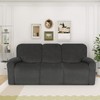 Easy-Going Velvet 8-Pieces Recliner Couch Covers Reclining Couch Covers for