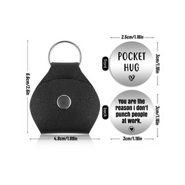 You are the reason I don't punch people at work pocket hug, friend gift, co worker gift, different, Christmas, work wife, work friend, fun w/Leather Case Keychain #PH71