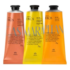 Crema Manos Ekos Pitanga+castaña+maracuyá Kit 3 Pza 75 Gr Maracuyá