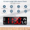 Ankilo Newest 13'' Digital Wall Clock with Remote Control, Large