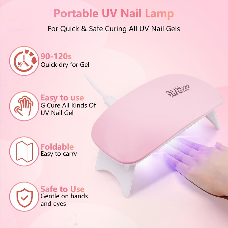 Nail Kit for Beginners with Everything,Practice Hand Set & Storage
