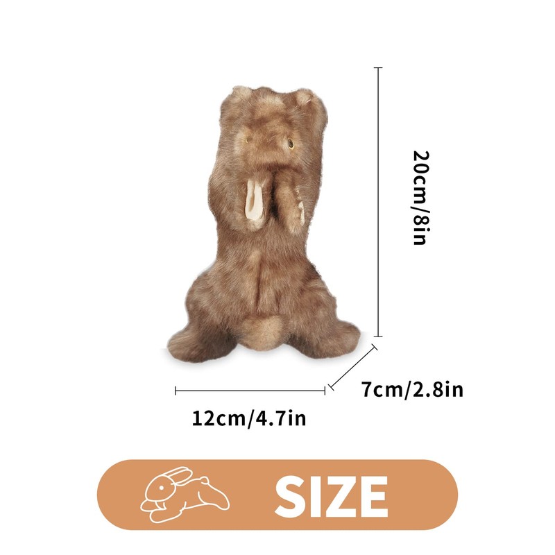 ALL FOR PAWS Pet Plush Rabbit Toys with Squeaker, Durable