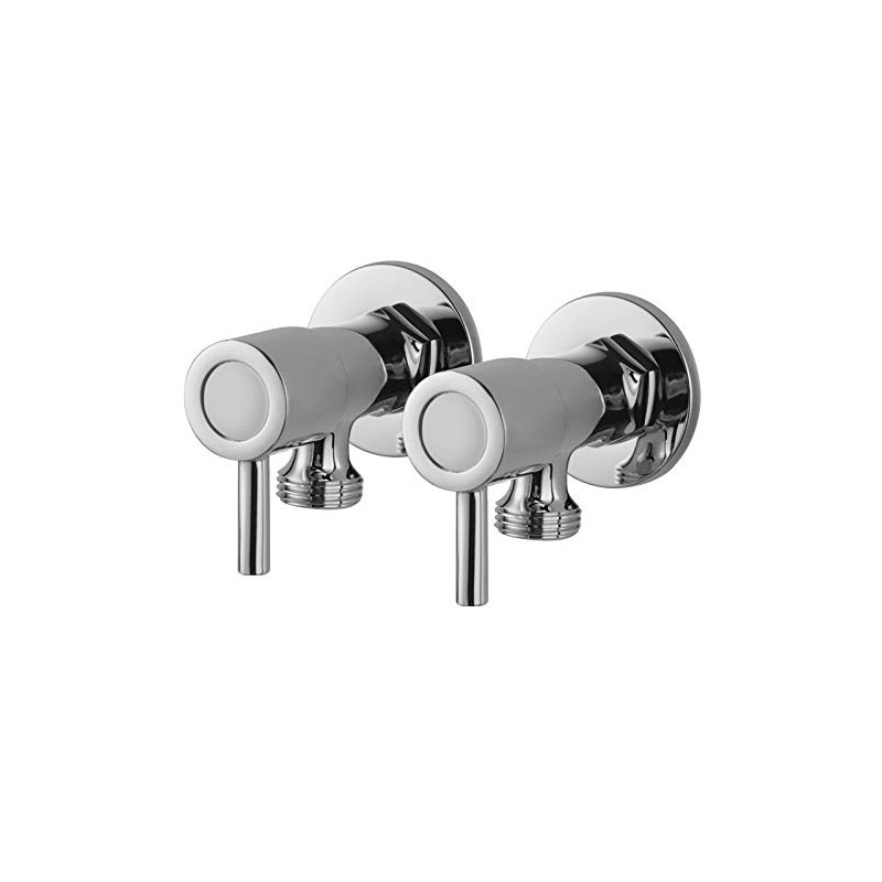 ACA Trading Brass Wall Mounted Washing Machine Stop Taps 1/4