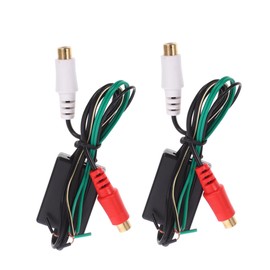 Mikinona 2pcs Car Speaker Connectors with Volume Control Potentiometer High to Low Audio Adapter Cable for Amplifier and Vehicle Audio Systems Durable and Easy to Use