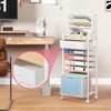 SWTYMIKI 10-Tier Rolling File Cart - Mesh Paper Organizer with