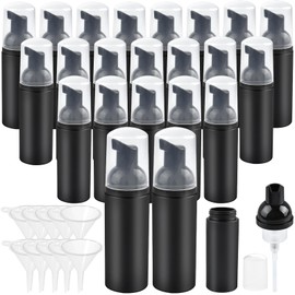 Worldity 30 Pack 1.6oz/ 50ml Empty Foam Pump Bottle, Refillable Lash Shampoo Bottle with Pump, Travel Pump Bottle, Pump Bottle for Hand Soap, Lash Cleanser, Shampoo to Travel
