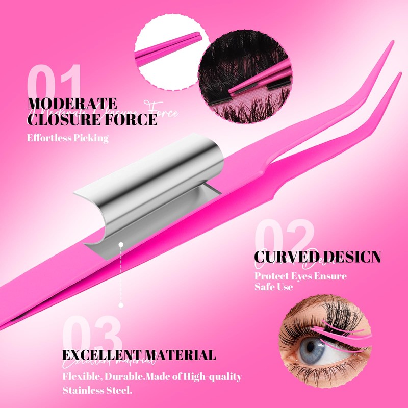 Long Fluffy Lash Clusters Kit 200D with Bottom Lashes, 16-25mm
