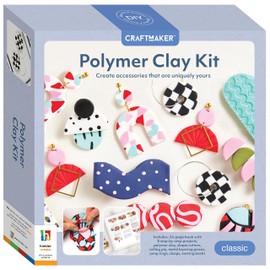 Craft Maker Polymer Clay Jewellery Kit - DIY Jewelry Making for Adults - Clay and Tools Included - Easy-to-Follow Projects - Creative Arts and Crafts