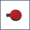 INFINAUTO 2pcs Red LED Light Round Shape Motorcycle Reflector Rear