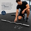 Bluelander Barra Z Olímpica 1.2 m con Collarines, Barra para