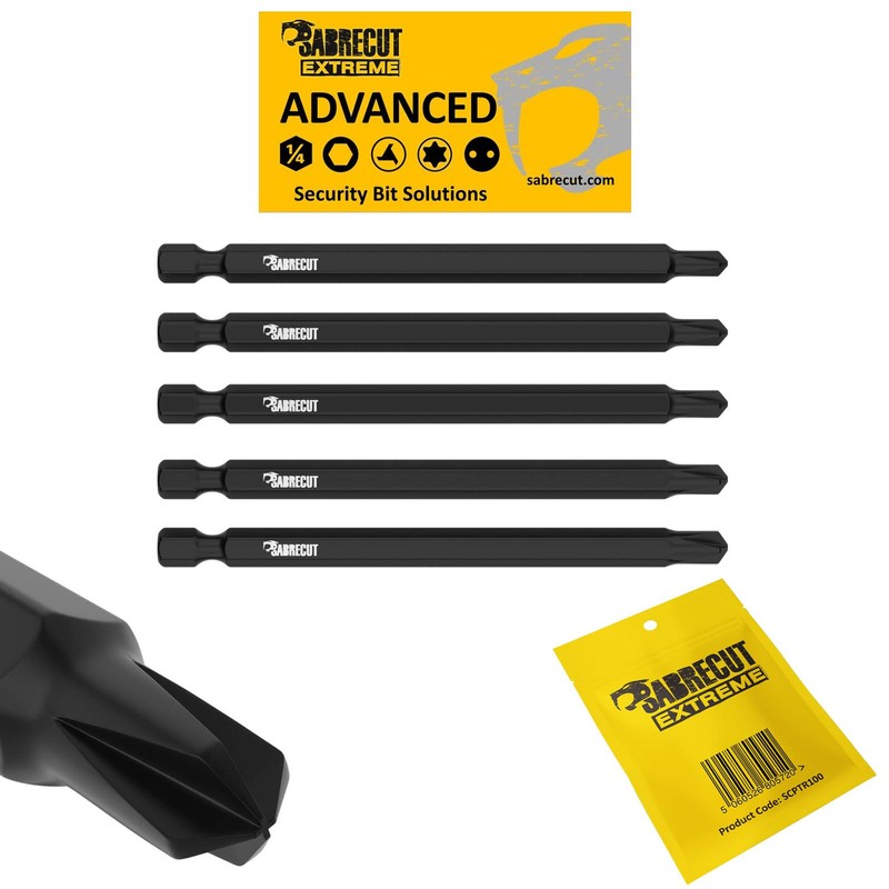 5 x SabreCut SCPTR100 Tri Wing TriWing Security Screwdriver Bits