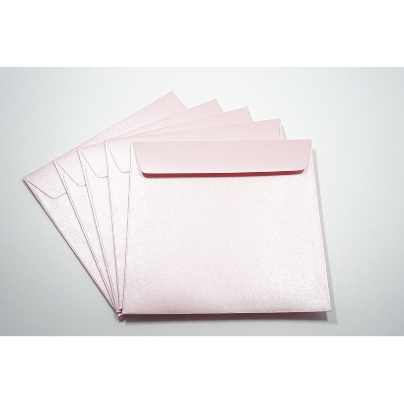Netuno 25 Envelopes Pearlescent Pink Square 156 x 156 mm