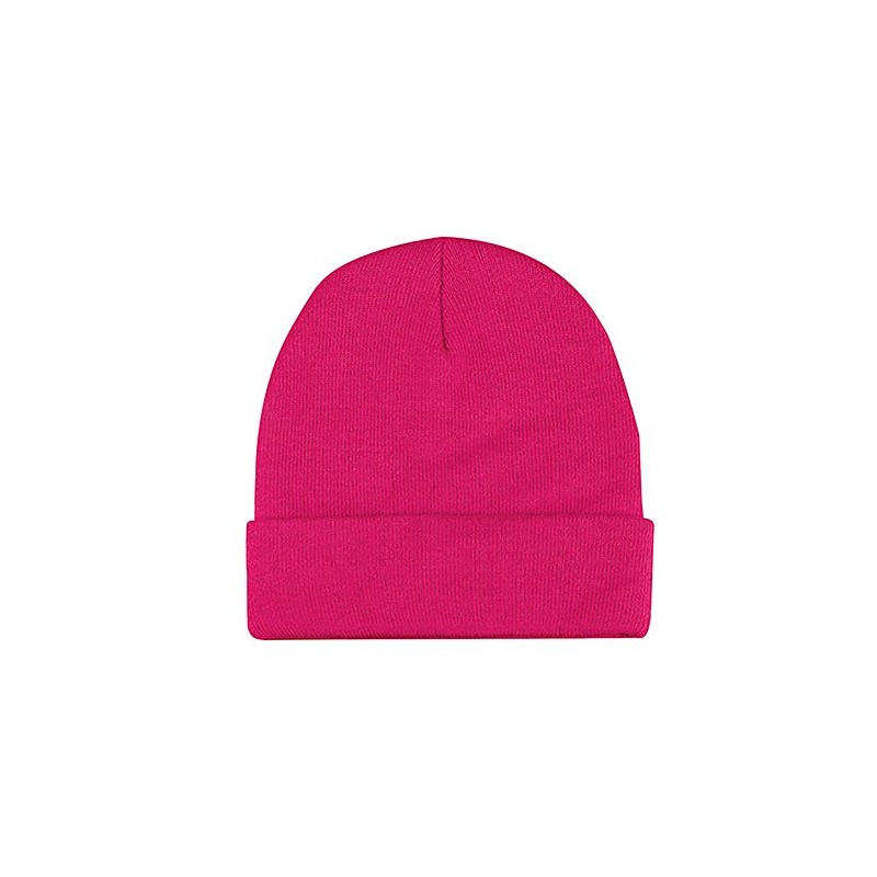 MCap Knitted Cap Beanie with Cuff - Magenta